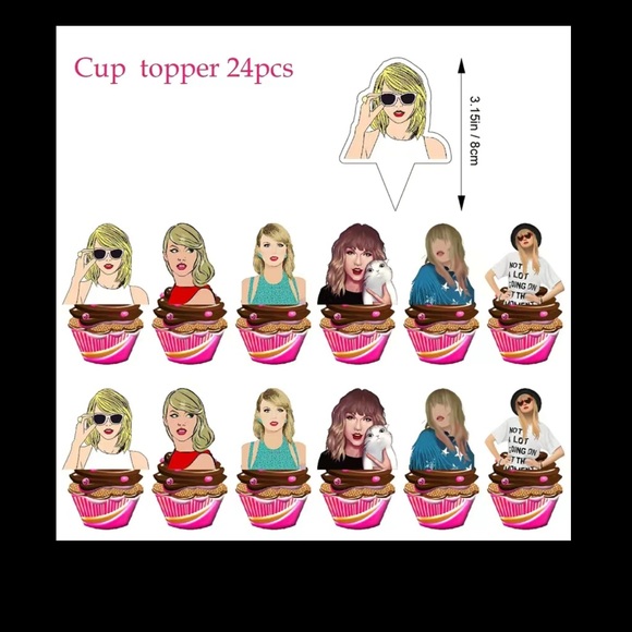 Taylor Swift Birthday Party Package! Perfect for SWIFTIES! 24 pieces! - Picture 6 of 6